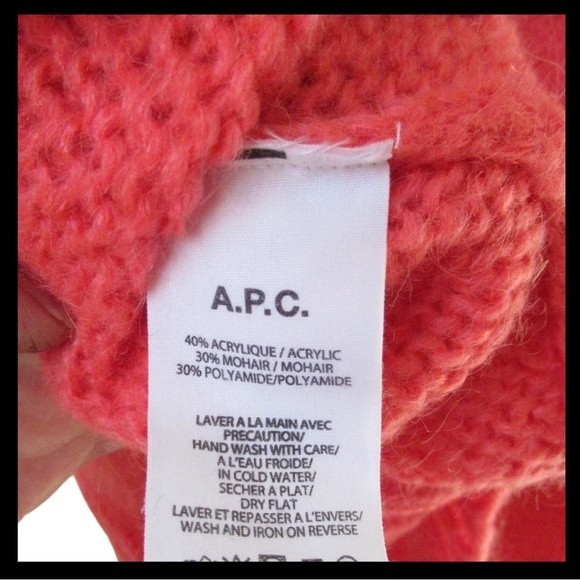 A.P.C. Sweater Mohair Blend Short Sleeve Lightweight - Picture 4 of 6
